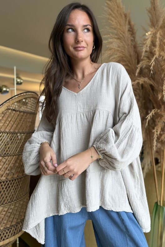 Suri Cushion Cotton Artist Smock Stone /15=